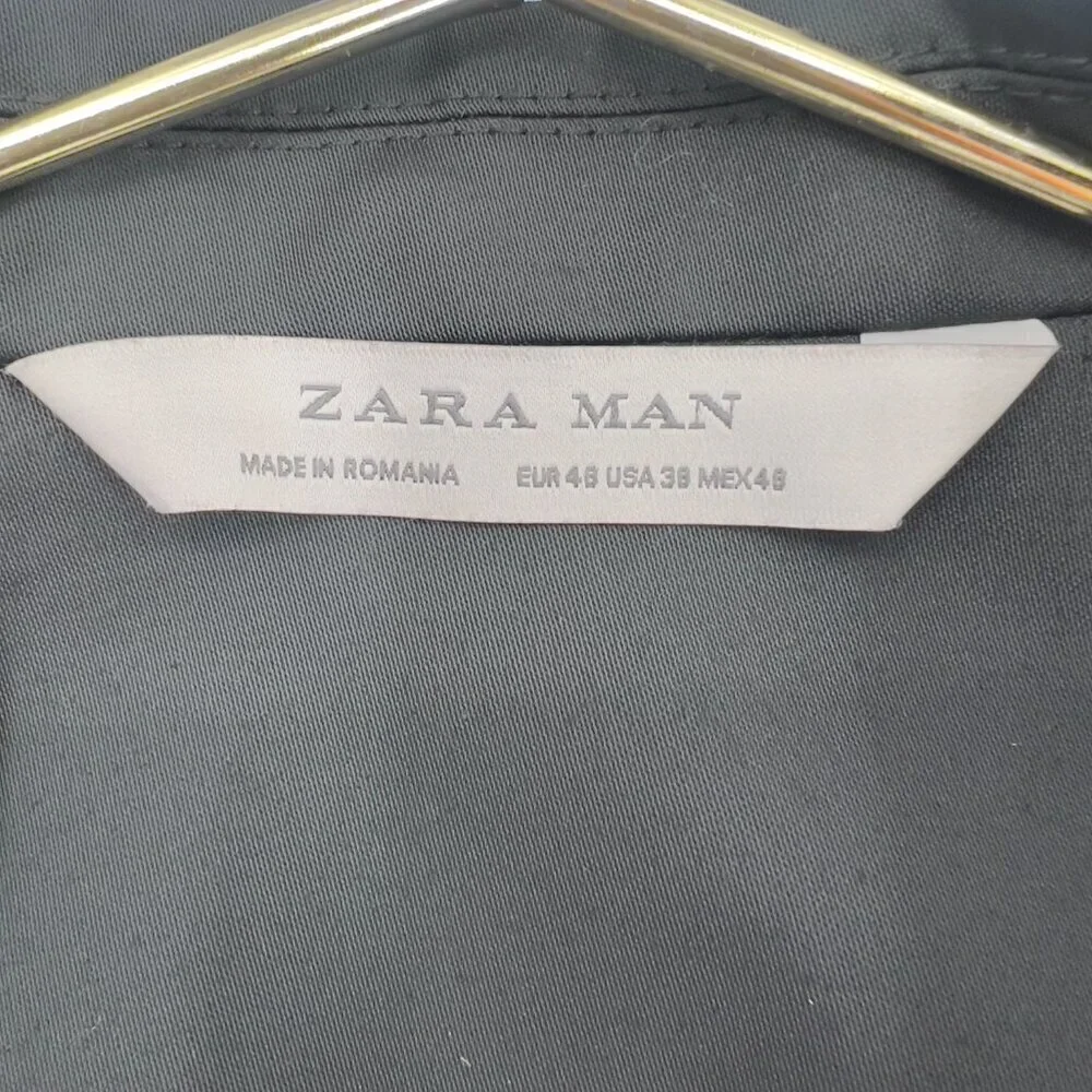 Zara Man Black Blazer Jacket – Size 38 USA / EUR 48 – Slim Fit
